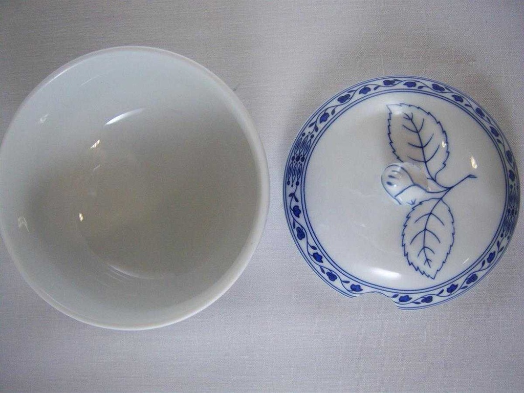 [151113825] Zuckerdose Marienbad Ingres Weiss Zwiebelmuster gebraucht - sehr gut Bild 2