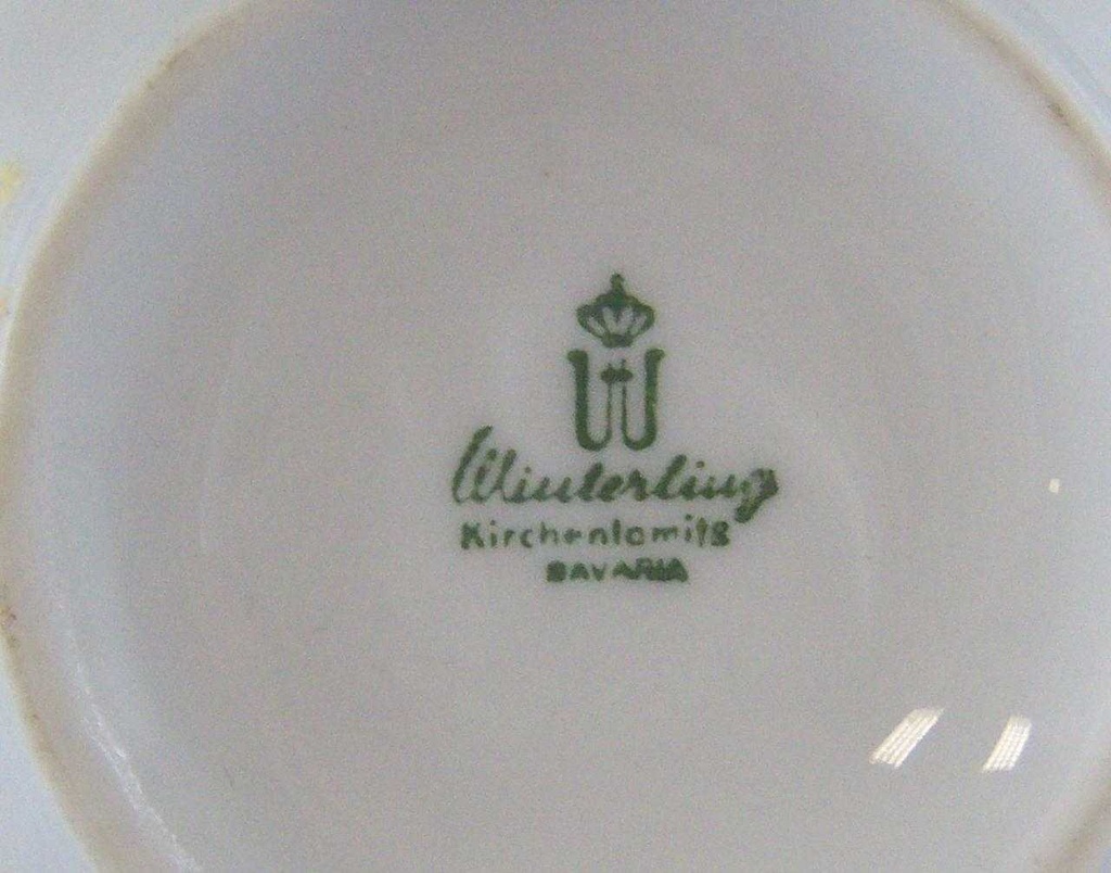 [151113827] Milchkännchen echt Kobalt Winterling Kirchenlamitz Scharffeuer Rosendekor gebraucht - sehr gut Bild 2