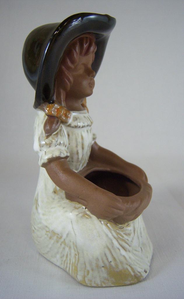 [1512181016] Tischvase Figur Skulptur Figürchen 14 cm Schirmer Braun gebraucht - sehr gut Bild 4