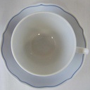 [1512221025] Kaffeetasse mit Untertasse Tasse Marienbad Ingres Weiss Zwiebelmuster Bild 2