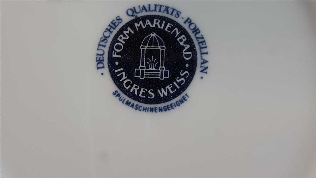 [1512231029] Suppenteller 22,3 cm Marienbad Ingres Weiss Zwiebelmuster gebraucht - neuwertig Bild 3