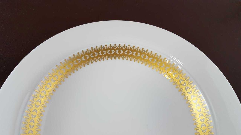 [1512301050] Suppenteller 22 cm Thomas Porzellan Rotunda Goldbordüre gebraucht - gut Bild 2