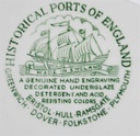 [16010511] Servierplatte Speiseplatte Fleischplatte Steakplatte Bristol Hull Ramsgate Historical Ports of England Grün gebraucht - gut Bild 2