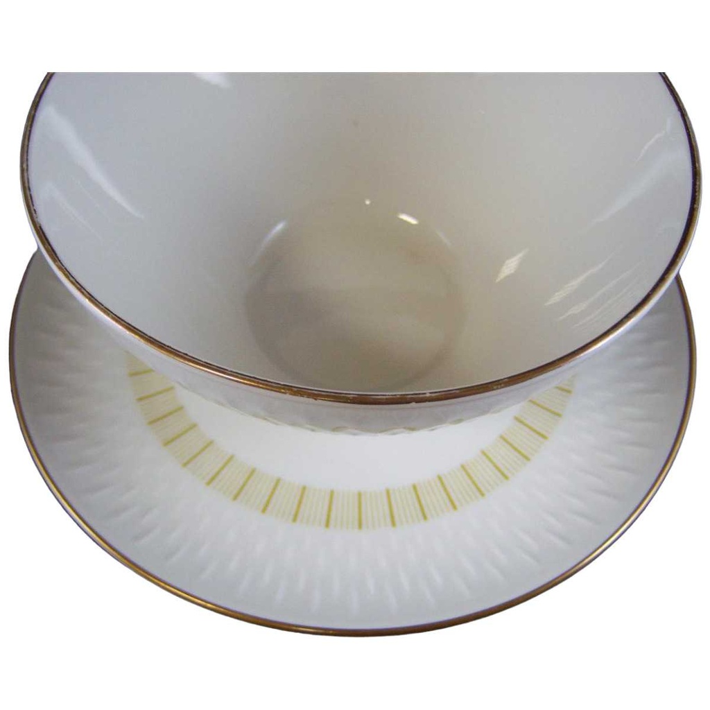 [16011478] Sauciere mit Teller Goldrand 1tlg Edelstein Bavaria gebraucht - gut Bild 2