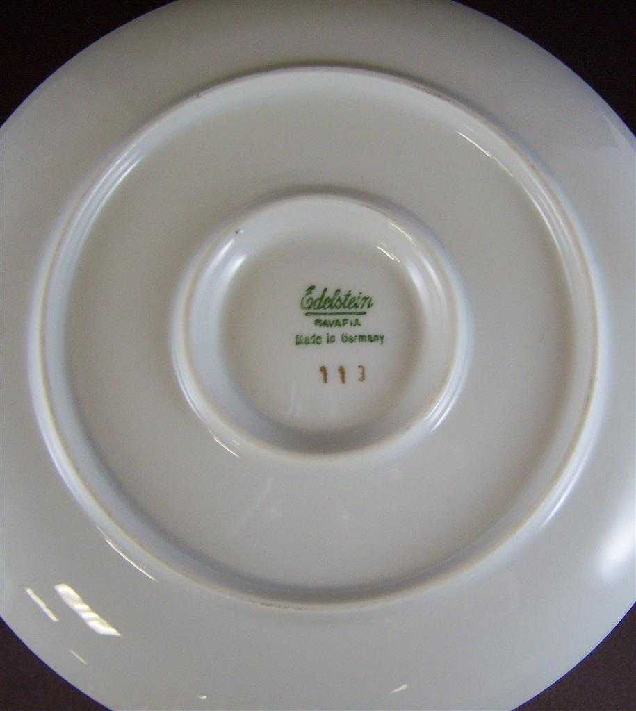 [16011478] Sauciere mit Teller Goldrand 1tlg Edelstein Bavaria gebraucht - gut Bild 3