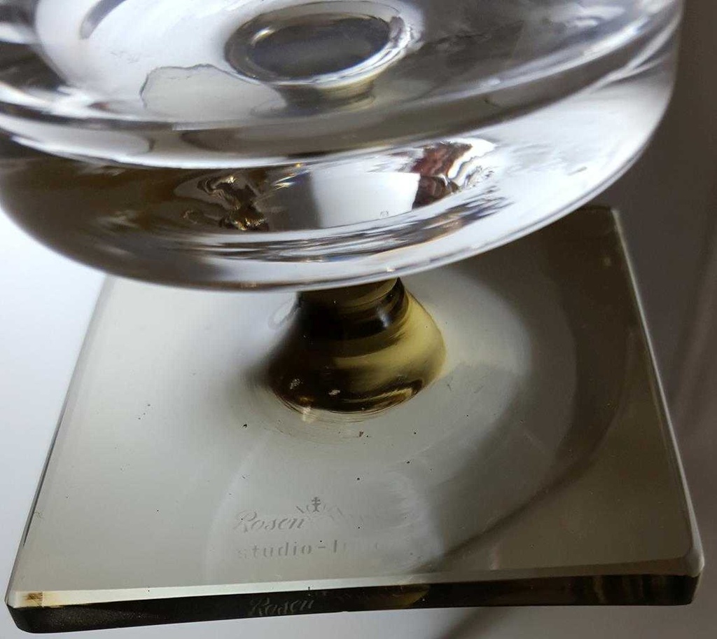 [160122125] Schnapsglas Rosenthal Rauchglas Georg Jensen Berlin Eckiger Fuß gebraucht - sehr gut Bild 3