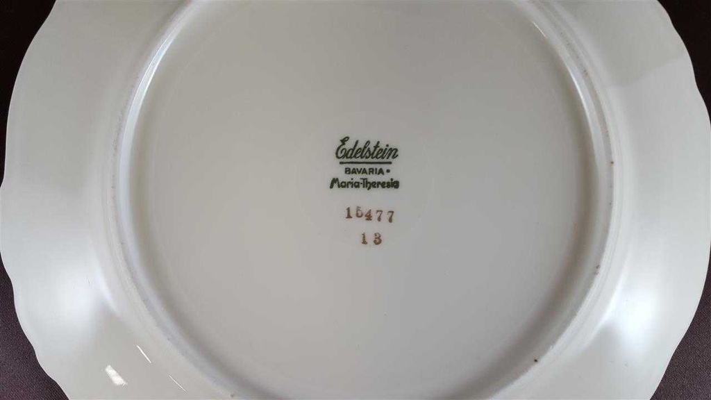 [160126130] Untertasse für Kaffee Goldrand 15 cm Edelstein Bavaria Maria Theresia 15477 Beige gebraucht - sehr gut Bild 3