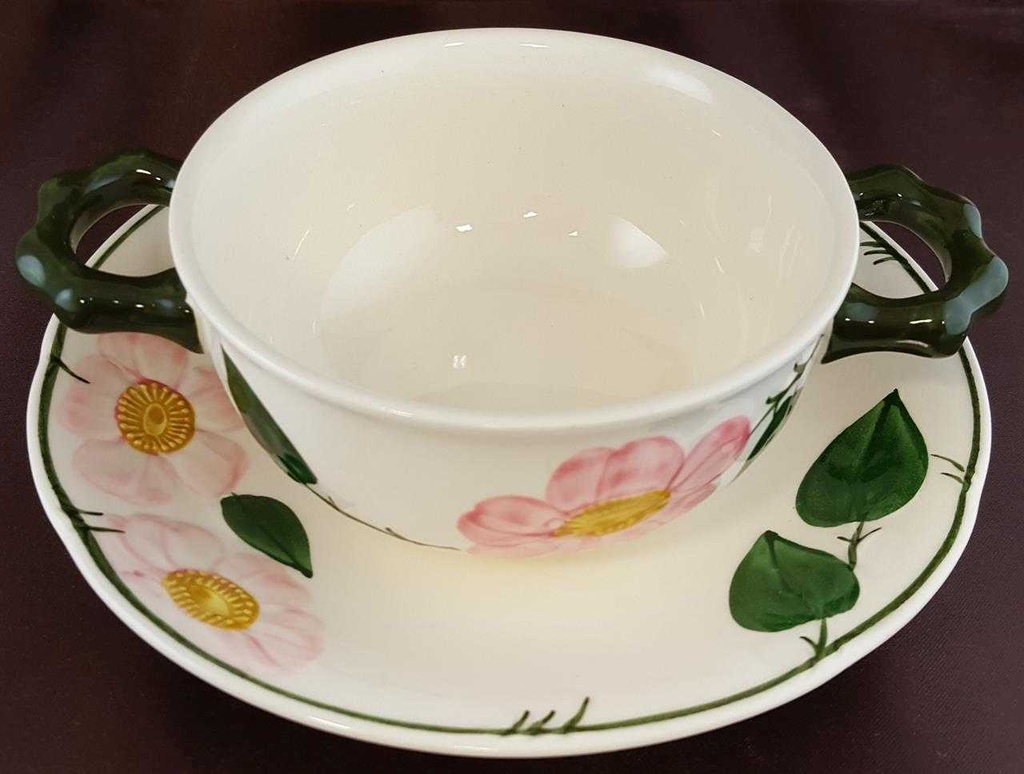 [160129167] Suppentasse mit Untertasse Villeroy & Boch Wildrose gebraucht - gut Bild 2