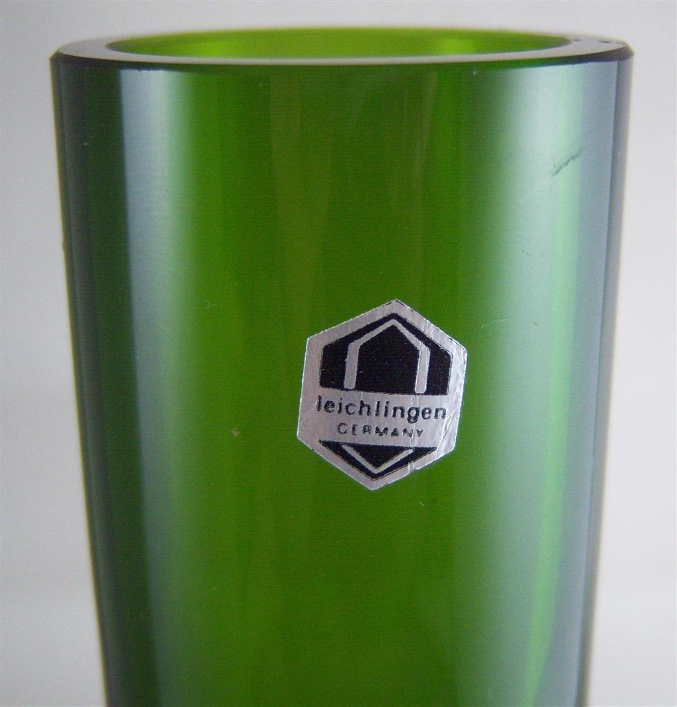 [160322293] Blumenvase Glasvase Germany 23 cm Leichlingen Grün gebraucht - gut Bild 3