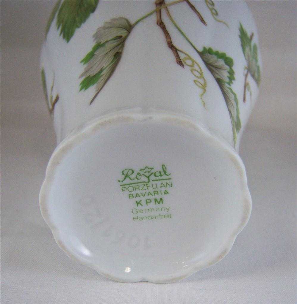 [160406355] Vase Goldrand Handarbeit Bavaria 20 cm Royal KPM gebraucht - gut Bild 4