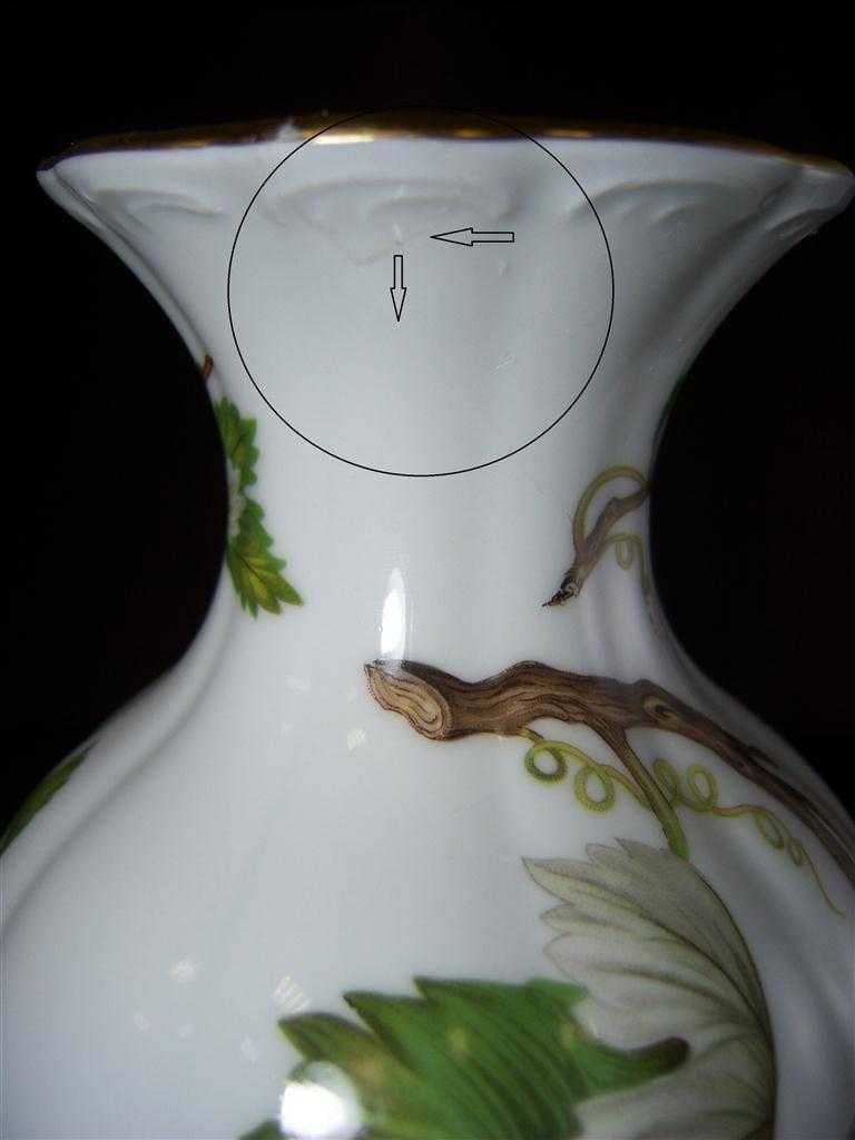 [160406355] Vase Goldrand Handarbeit Bavaria 20 cm Royal KPM gebraucht - gut Bild 5