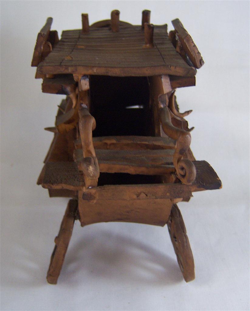 [160419394] Figur Skulptur Pferdekutsche Pferdefuhrwerk Keramik Handarbeit Deko Vintage/Retro/NostalgieStil Bild 3
