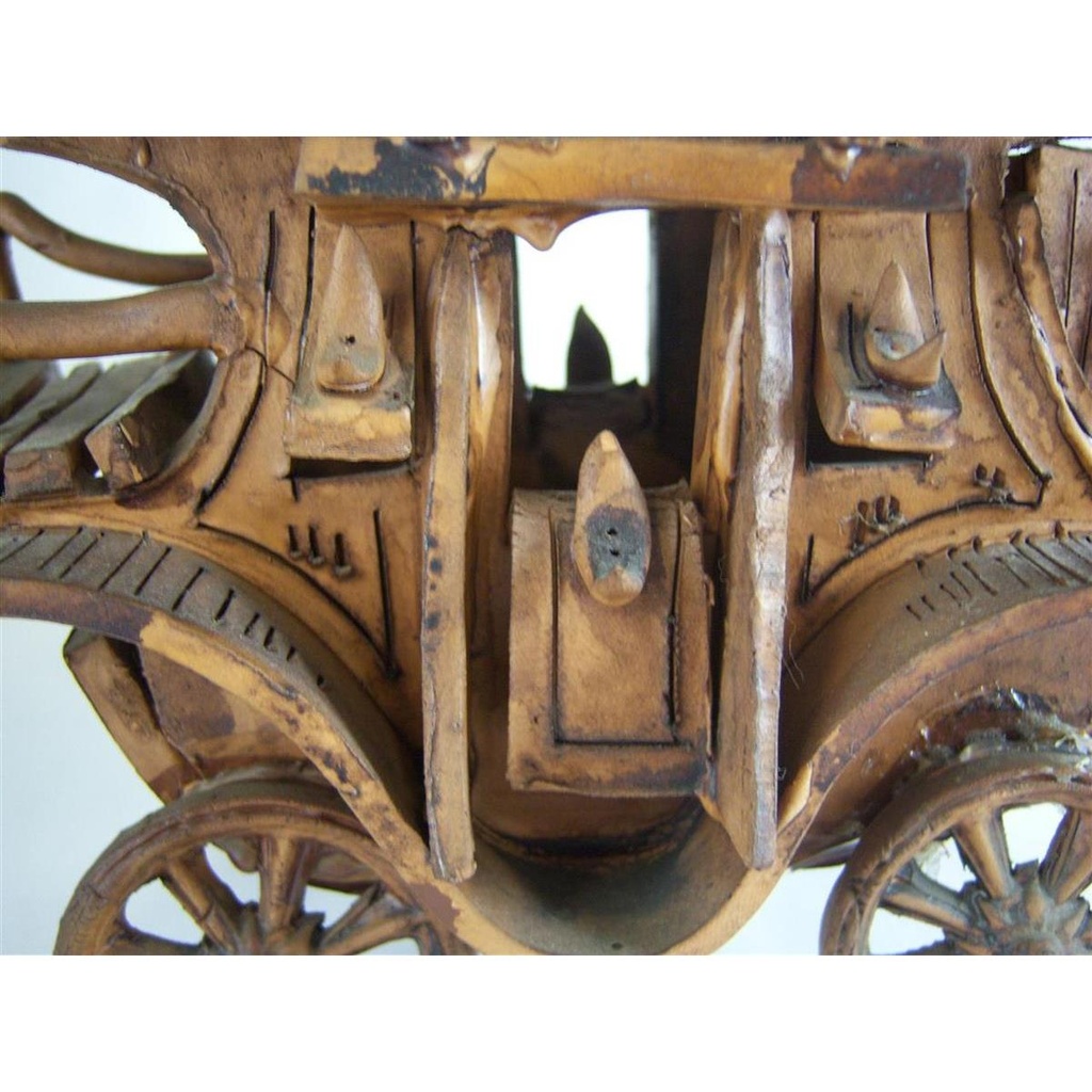 [160419394] Figur Skulptur Pferdekutsche Pferdefuhrwerk Keramik Handarbeit Deko Vintage/Retro/NostalgieStil Bild 6