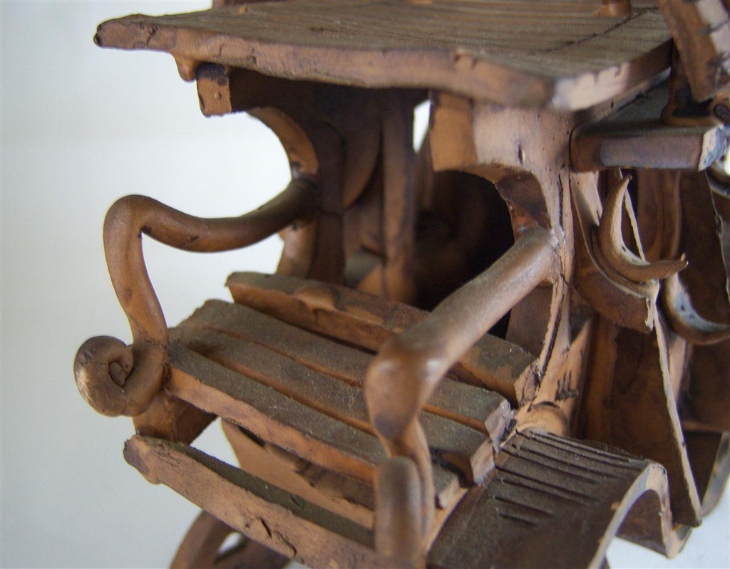 [160419394] Figur Skulptur Pferdekutsche Pferdefuhrwerk Keramik Handarbeit Deko Vintage/Retro/NostalgieStil Bild 7