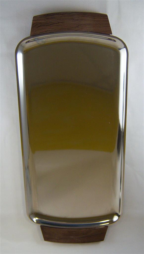 [1606160034] Servierplatte Serviertablett Königskuchenform 30 cm SuS Inox Silber gebraucht - gut Bild 3