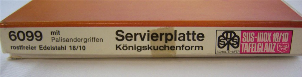 [1606160034] Servierplatte Serviertablett Königskuchenform 30 cm SuS Inox Silber gebraucht - gut Bild 5