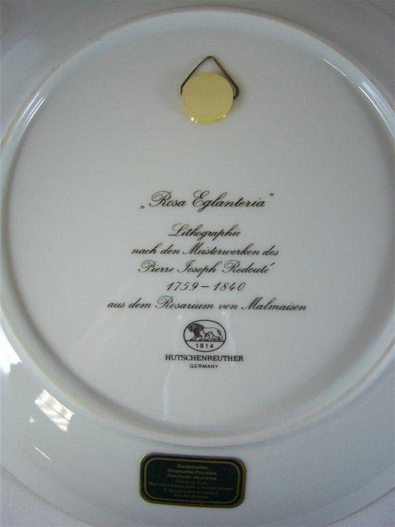 [16071500111] Wandteller Hutschenreuther P.J.Redoute aus dem Rosarium von Malmaison gebraucht - gut Bild 4