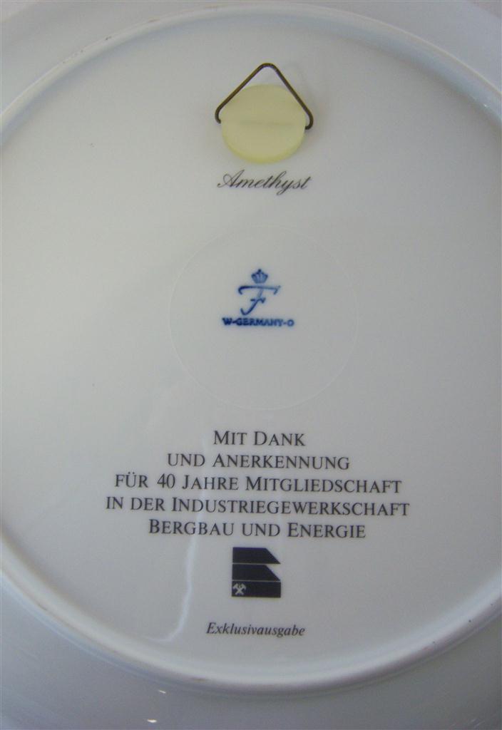 [16071800119] Wandteller 28 cm Fürstenberg Amethyst gebraucht - sehr gut Bild 5
