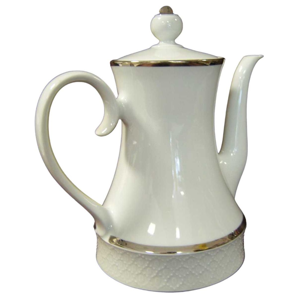 [16080400200] Kaffeekanne Schumann Arzberg Reliefrand Platinrand gebraucht - gut Bild 2