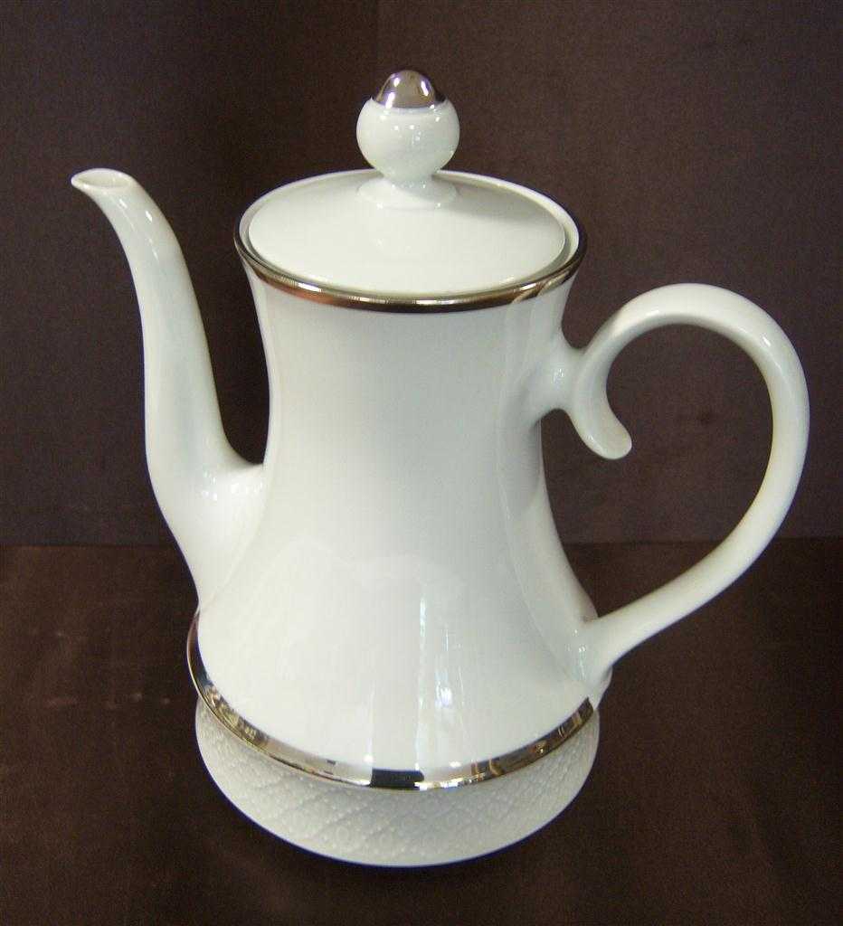 [16080400200] Kaffeekanne Schumann Arzberg Reliefrand Platinrand gebraucht - gut Bild 3
