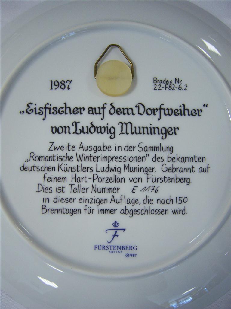[16080500204] Wandteller 19,3 cm Fürstenberg gebraucht - sehr gut Bild 3