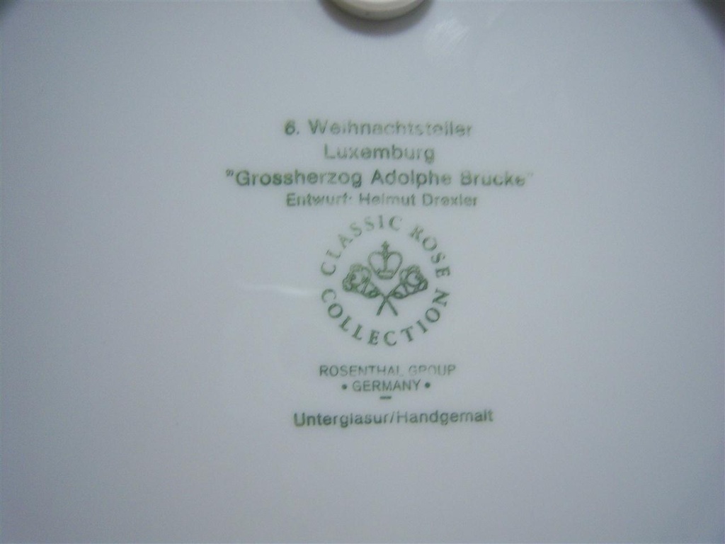 [16080800217] Weihnachtsteller 21,8 cm Rosenthal gebraucht - gut Bild 4