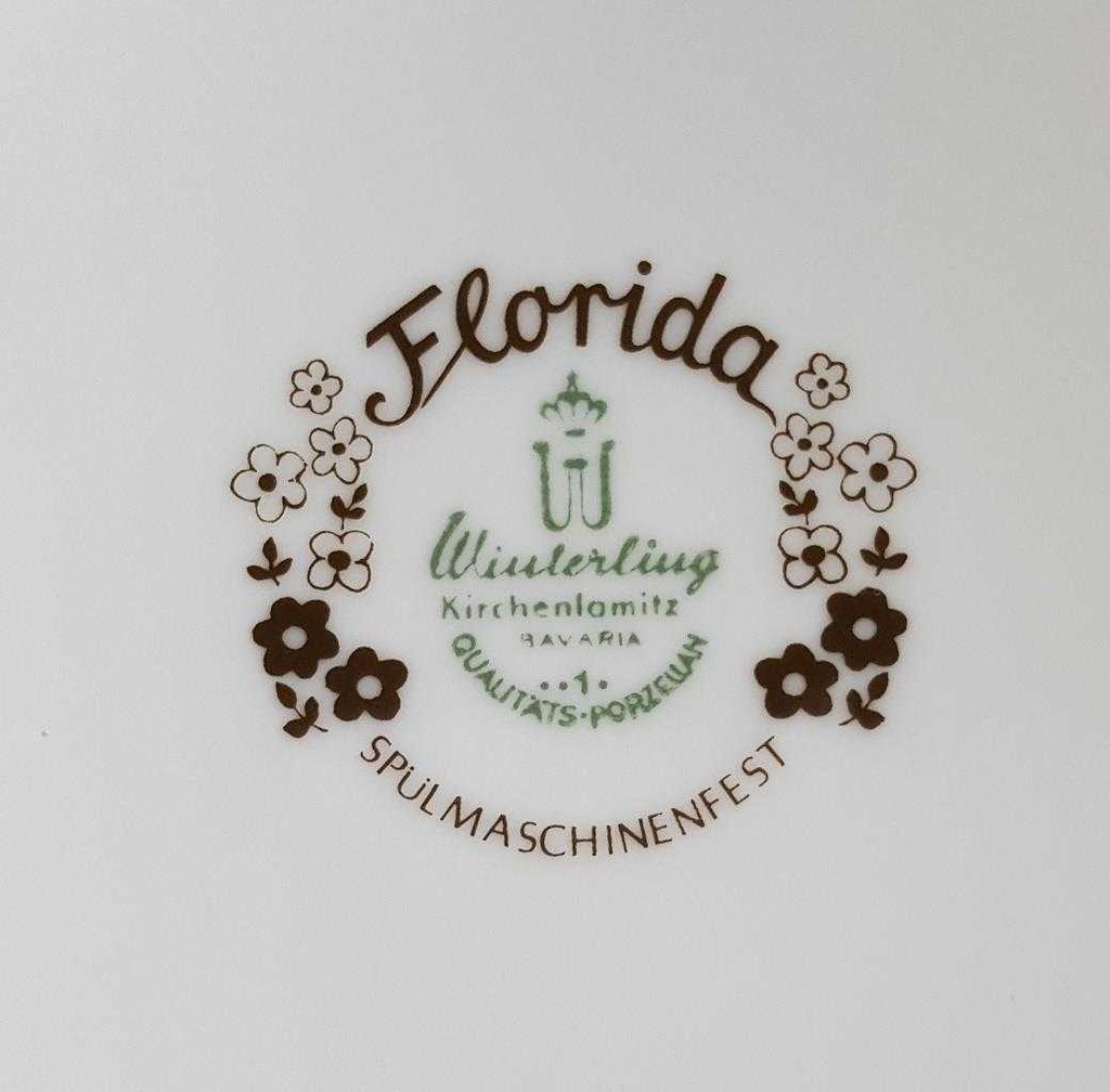 [16081100249] Suppenterrine Winterling Kirchenlamitz Florida braune Blümchen gebraucht - sehr gut Bild 3