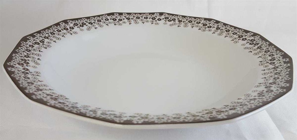 [16081300264] Suppenteller 22 cm Winterling Kirchenlamitz Florida braune Blümchen gebraucht - gut Bild 2