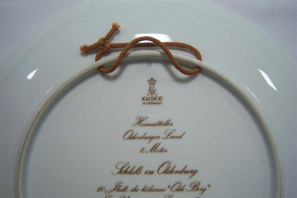 [16081500268] Heimatteller AK Kaiser Porzellan Wandteller Oldenburger Land 1.Motiv Schloß zu Oldenburg gebraucht - sehr gut Bild 4