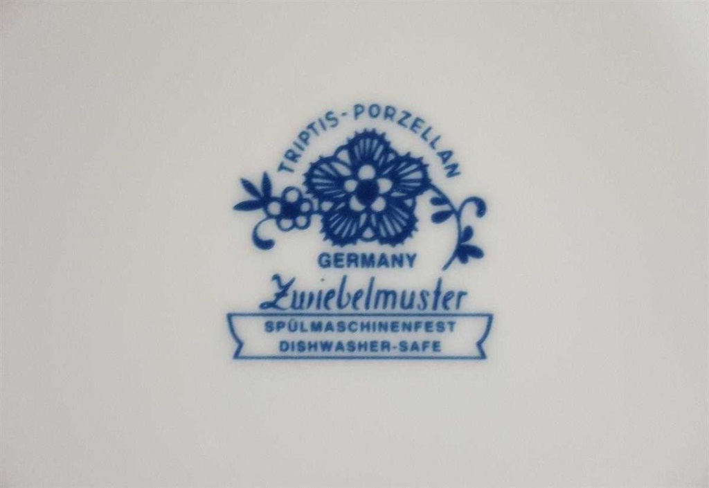 [16081600278] Suppenteller 22 cm Triptis Porzellan Kahla Zwiebelmuster gebraucht - sehr gut Bild 2