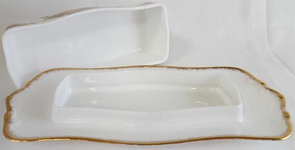 [16081700280] Butterdose für Rollenbutter Rarität Royal Albert Old Country Roses gebraucht - sehr gut Bild 3