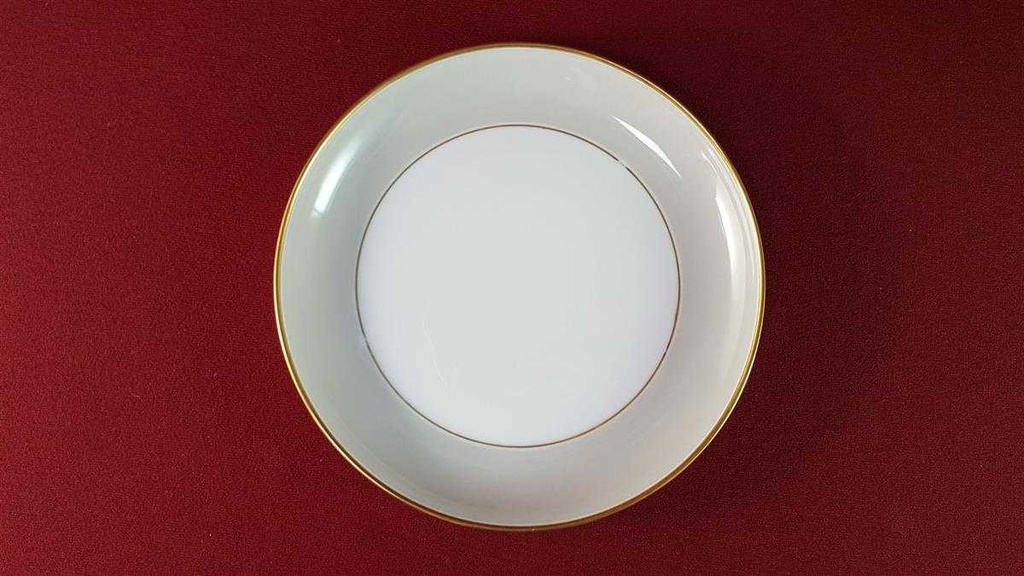 [16081900305] Kuchenteller Dessertteller Frühstücksteller Goldrand 18,2 cm Fürstenberg Alt Rose 02575 gebraucht - gut Bild 2
