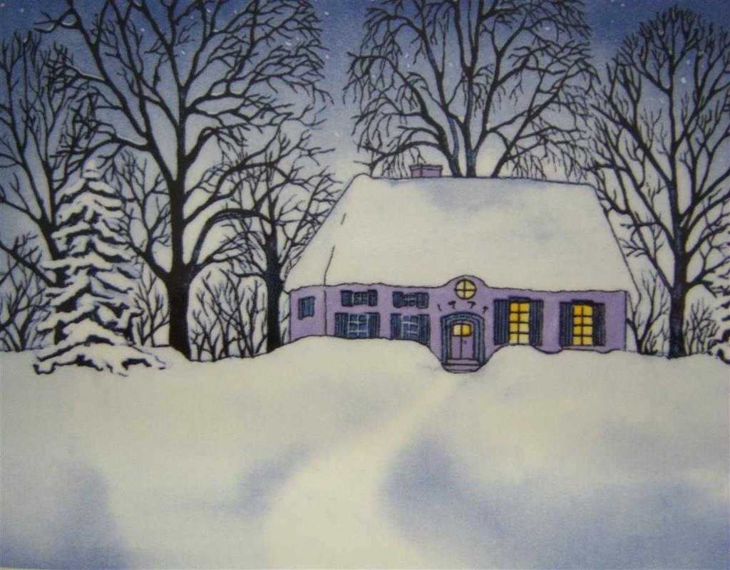 [16090100383] Kachel mit OVP Villeroy & Boch VilboCard Winterlandschaft A 90 gebraucht - sehr gut Bild 6