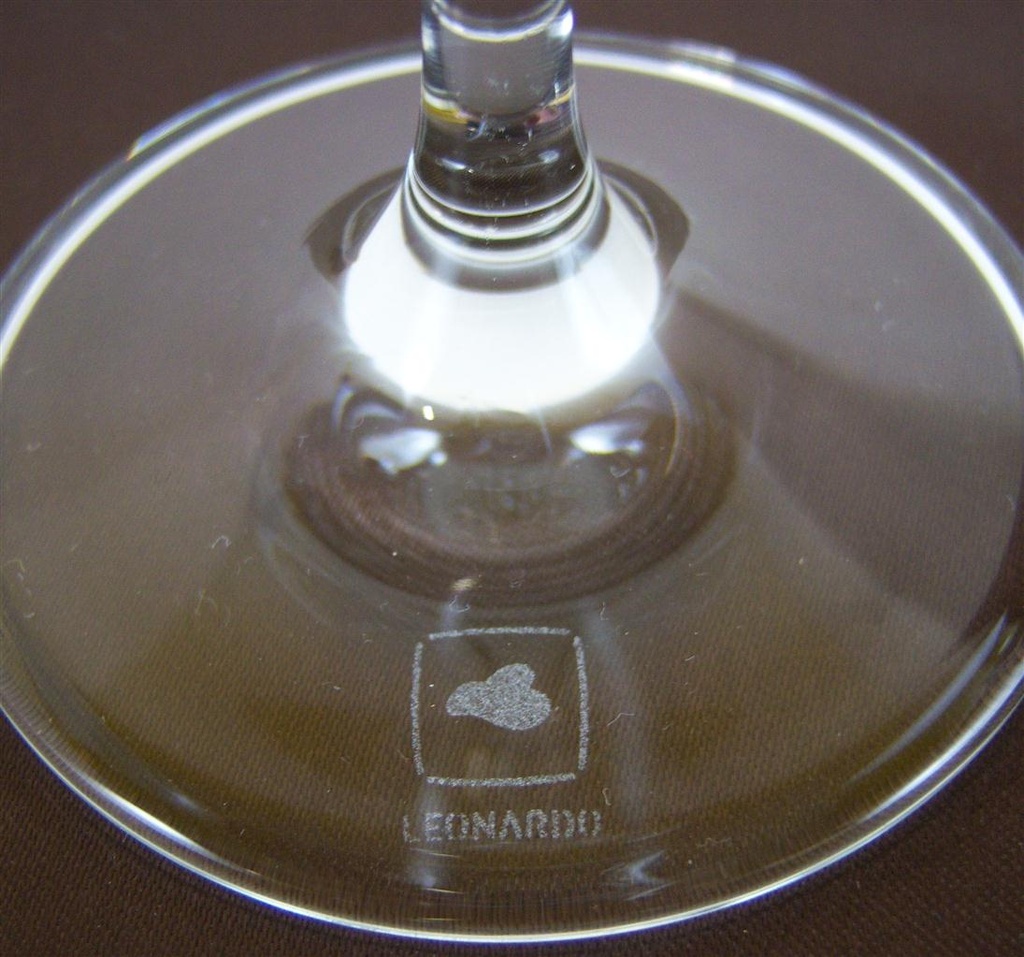 [16090500395] Sektglas mit Signatur 23 cm Leonardo Transparent gebraucht - gut Bild 2