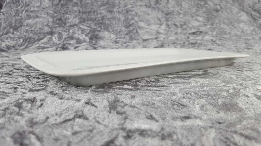 [161017117] Fleischplatte Steakplatte 33,8x17,6 cm Thomas Porzellan Arcta Weiß matt gebraucht - sehr gut Bild 2