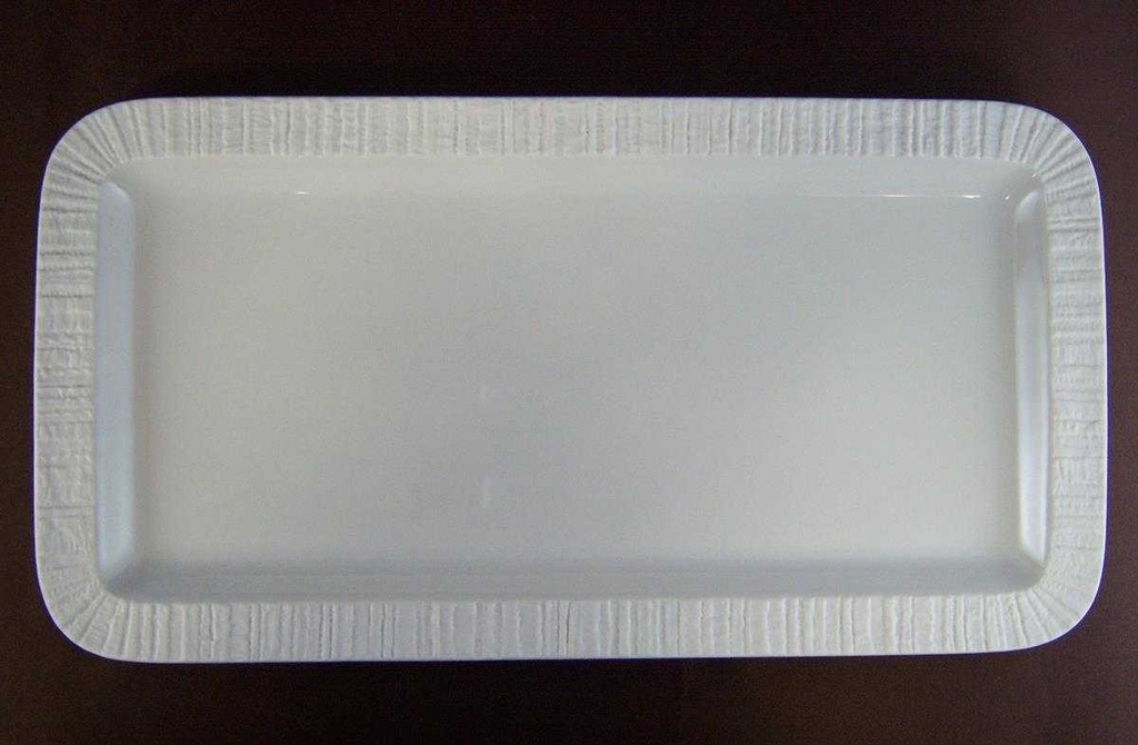 [161017117] Fleischplatte Steakplatte 33,8x17,6 cm Thomas Porzellan Arcta Weiß matt gebraucht - sehr gut Bild 4