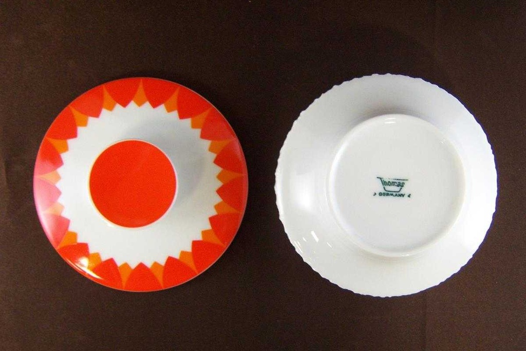 [161017121] Zuckerdose Thomas Porzellan Arcta Orange gebraucht - sehr gut Bild 4