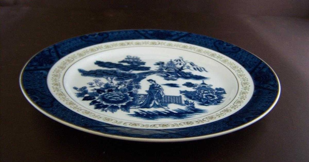[161017128] Speiseteller Essteller 23 cm N.K.T. Japan Double Phoenix gebraucht - sehr gut Bild 2