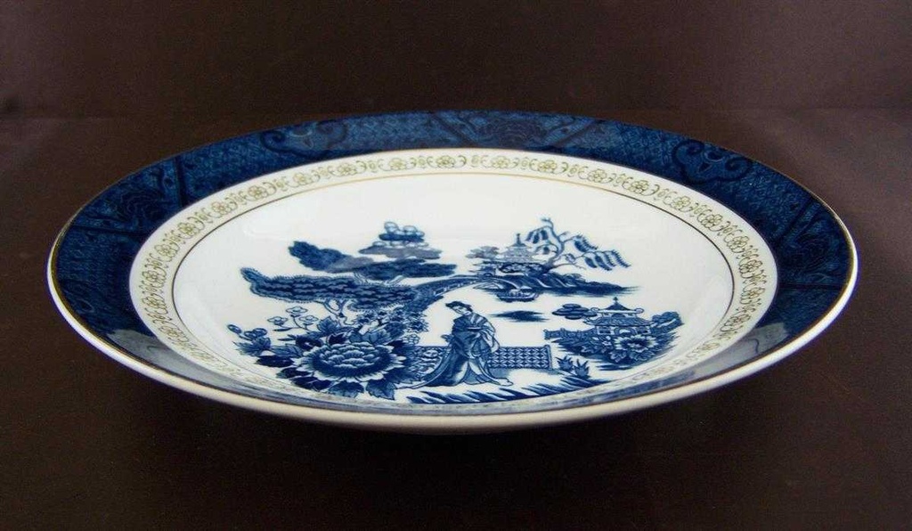 [161017129] Suppenteller 23 cm N.K.T. Japan Double Phoenix Blau gebraucht - sehr gut Bild 2