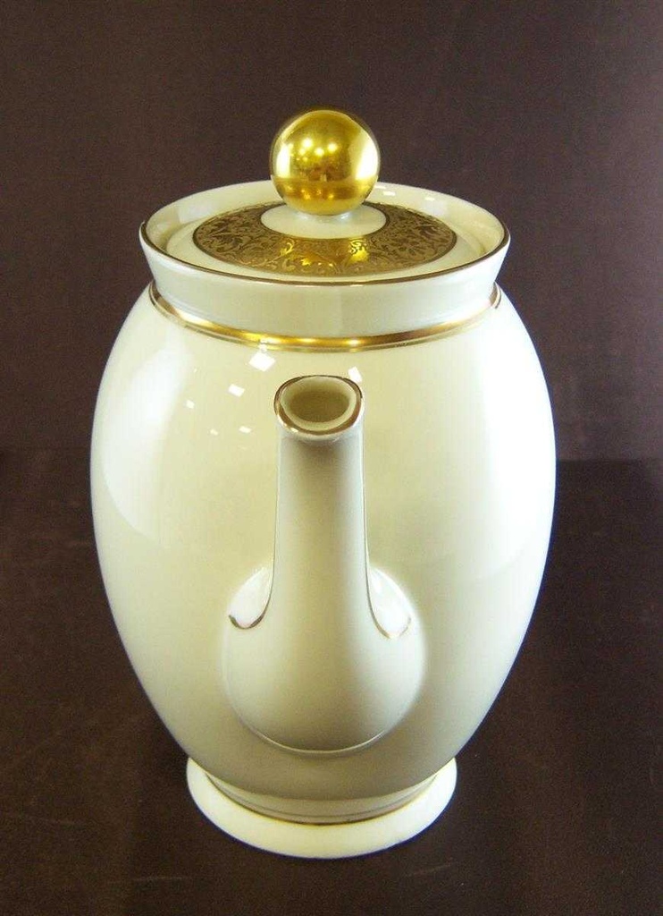 [161027182] Kaffeekanne Goldrand Seltmann Weiden 12308 Beige gebraucht - sehr gut Bild 2