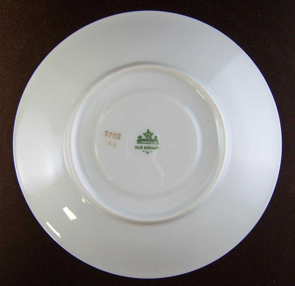 [161028204] Untertasse für Kaffee Goldrand 14,5 cm Rosenthal Form 2000 Ätzgoldrand mit Rauten 3702 gebraucht - sehr gut Bild 2