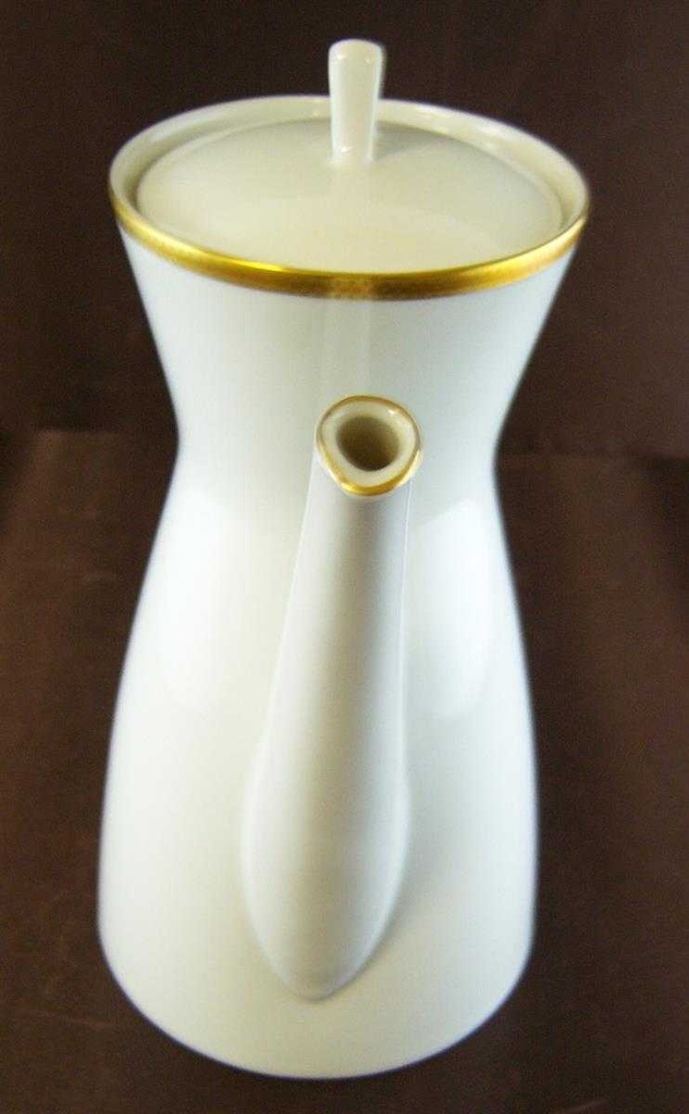 [161028208] Kaffeekanne Goldrand 0,7 L Rosenthal Form 2000 Ätzgoldrand mit Rauten 3702 gebraucht - sehr gut Bild 3