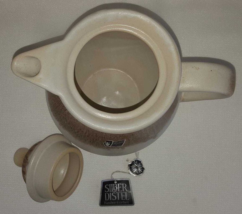 [161028212] Kaffeekanne 1,7 L Silberdistel Fayencen Sahara gebraucht - sehr gut Bild 6