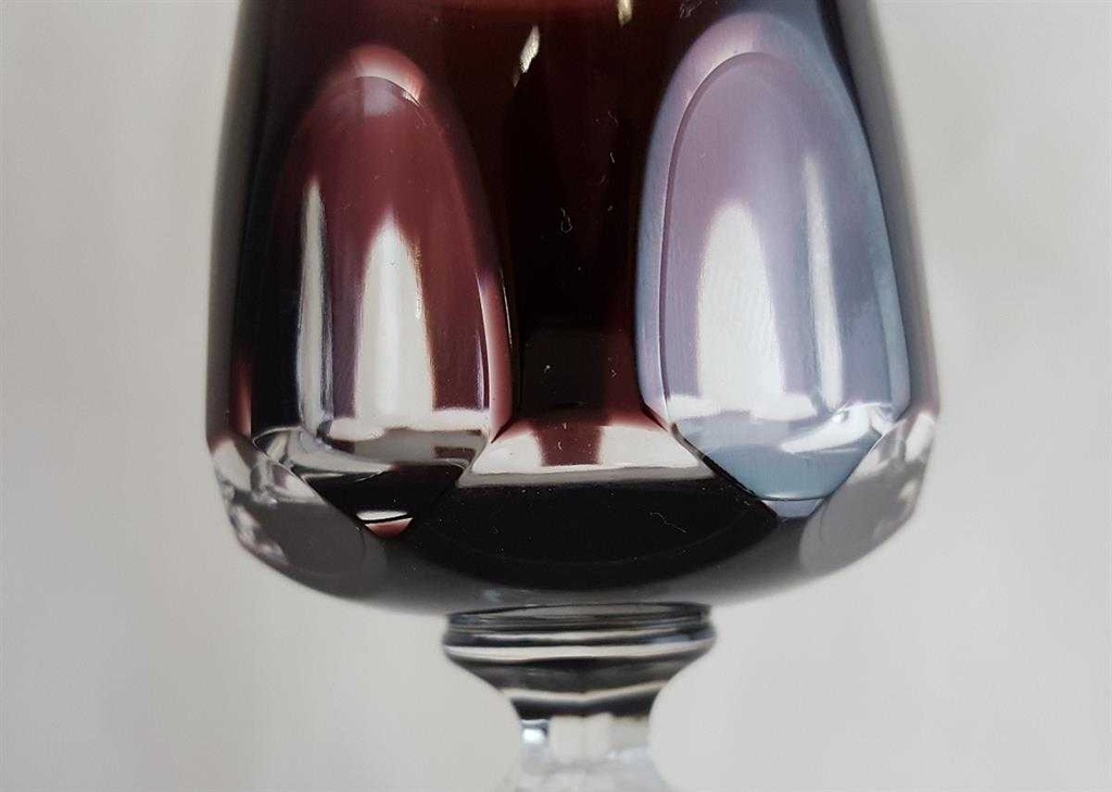 [161102228] Likörglas Schnapsglas Römerglas Überfangglas Nachtmann Antika Amethyst gebraucht - sehr gut Bild 4