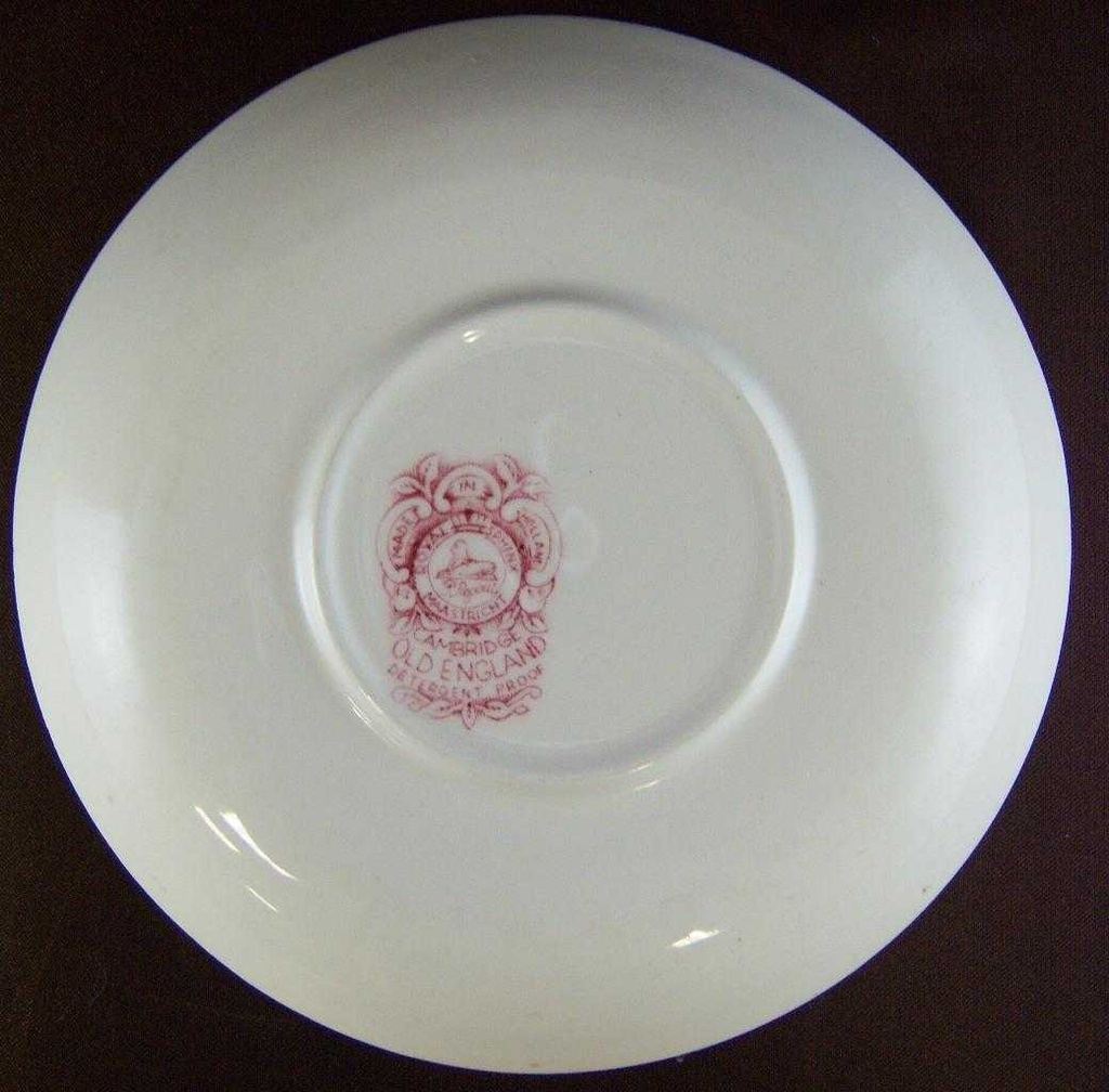 [161103245] Untertasse für Kaffee 16 cm Royal Sphinx Maastricht Old England Rot Bild 2