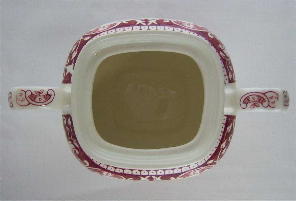 [161103250] Zuckerdose ohne Deckel Royal Sphinx Maastricht Old England Rot gebraucht - sehr gut Bild 3