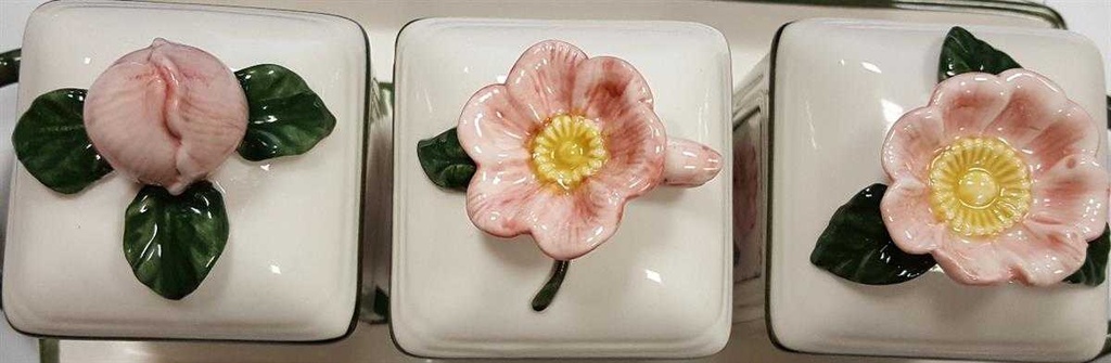 [161115338] Vorratsdosen mit Tablett 4tlg Villeroy & Boch Wildrose gebraucht - sehr gut Bild 2