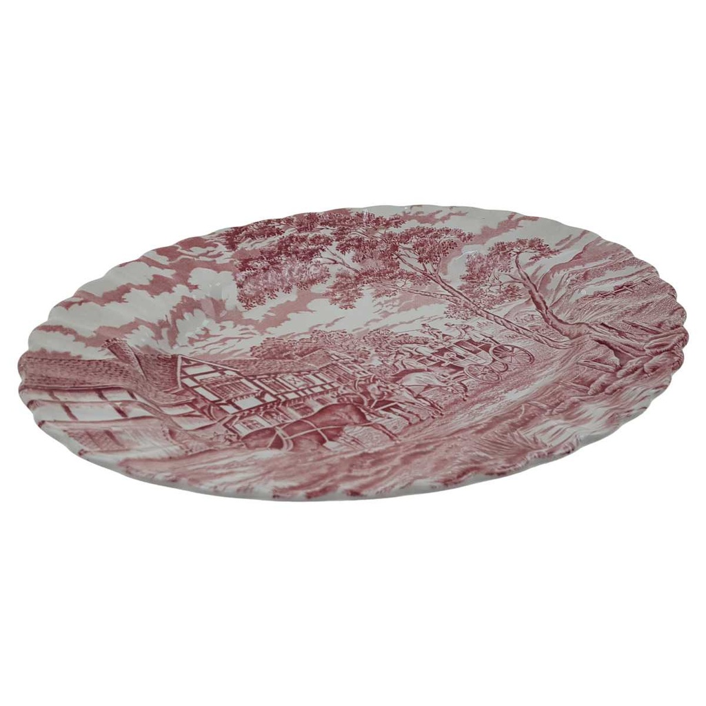 [1628888] Servierplatte 31,2x24,5 cm Myott Royal Mail Rot gebraucht - gut Bild 2