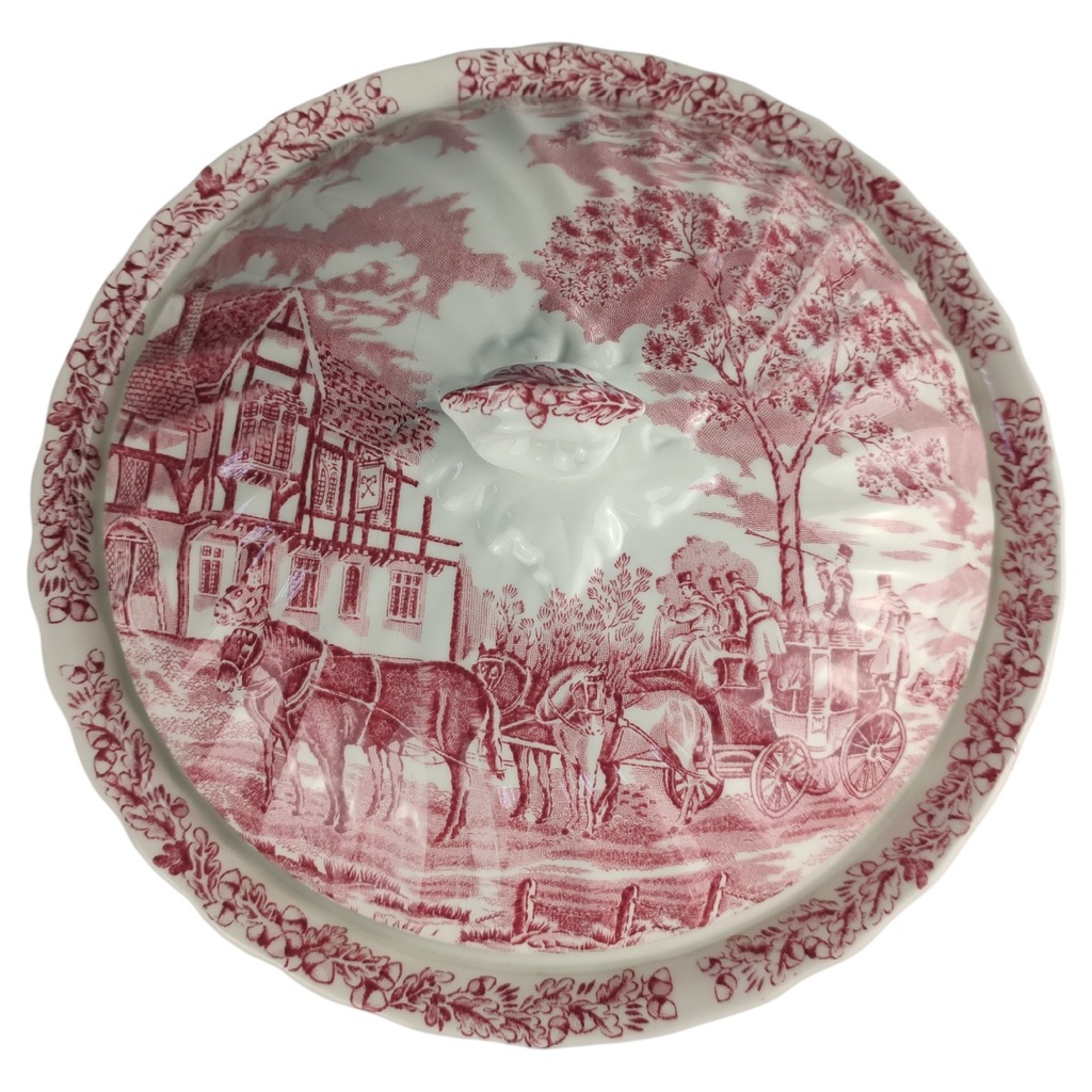 [1628906] Ragoutterrine 1,15 L Myott Royal Mail Rot gebraucht - sehr gut Bild 2