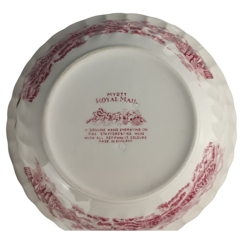 [1628906] Ragoutterrine 1,15 L Myott Royal Mail Rot gebraucht - sehr gut Bild 4